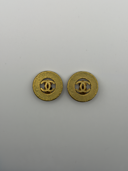 Chanel round clip-on earrings