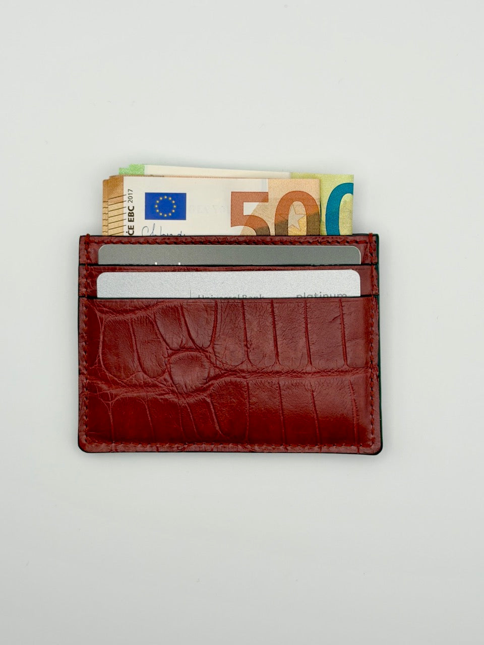 Gucci crocodile card holder