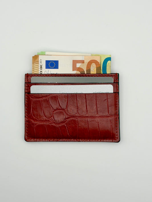 Gucci crocodile card holder