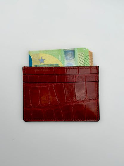 Gucci crocodile card holder