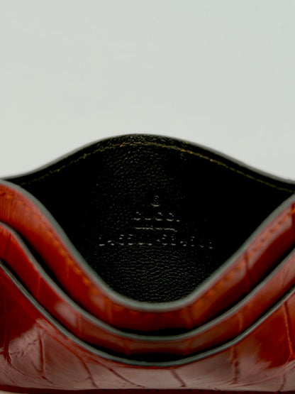 Gucci crocodile card holder