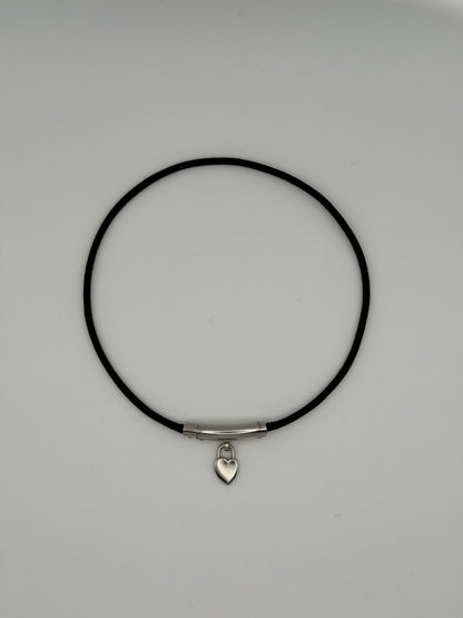 Hermes choker with heart